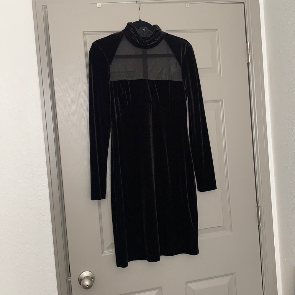 velvet black dress